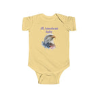 Infant Bodysuit - "All American Baby" / "The Smallest Patriot" Patriotic Eagle & Flag Onesie