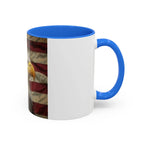 Colorful Mugs (11oz, 15oz) American eagle with American flag, fireworks all around the eagle, patriotic themed - 250 USA Celebration