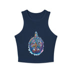 Watercolor Peace Sign Racer Tank Top | Tie Dye Boho Hippie - 250 USA Celebration