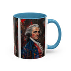 Historical Portrait Accent Mug — Patriotic Vintage-Style Coffee Cup