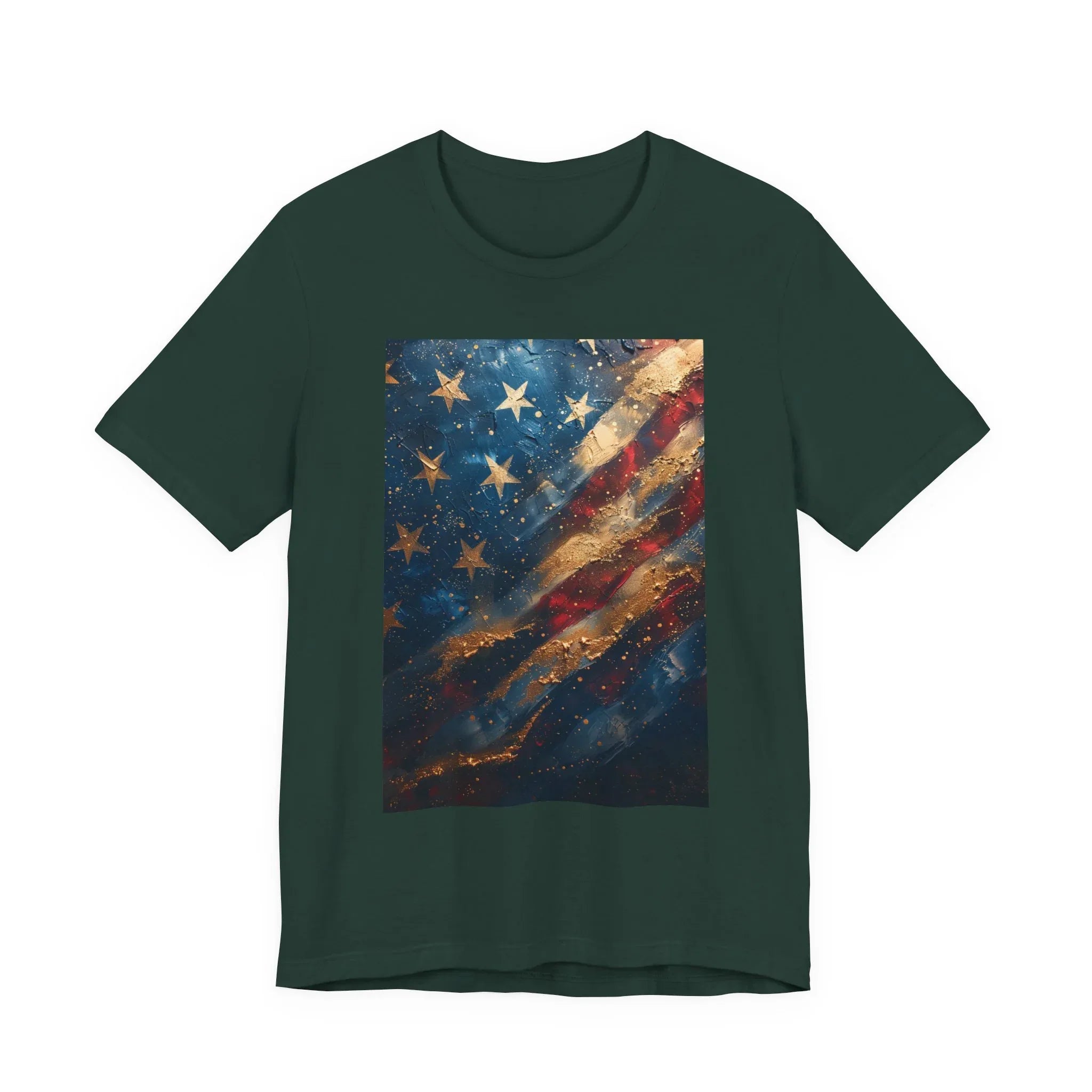 Patriotic Short Sleeve Tee, Unisex Casual Wear, Fourth of July Shirt, Independence Day Gift, Amercan Flag T-Shirt - 250 USA Celebration