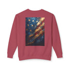 Lightweight Crewneck Sweatshirt, Patriotic American T-Shirts, Flag T-Shirts, Independence Tees, Funny Patriotic Shirts, Custom American Tees - 250 USA Celebration