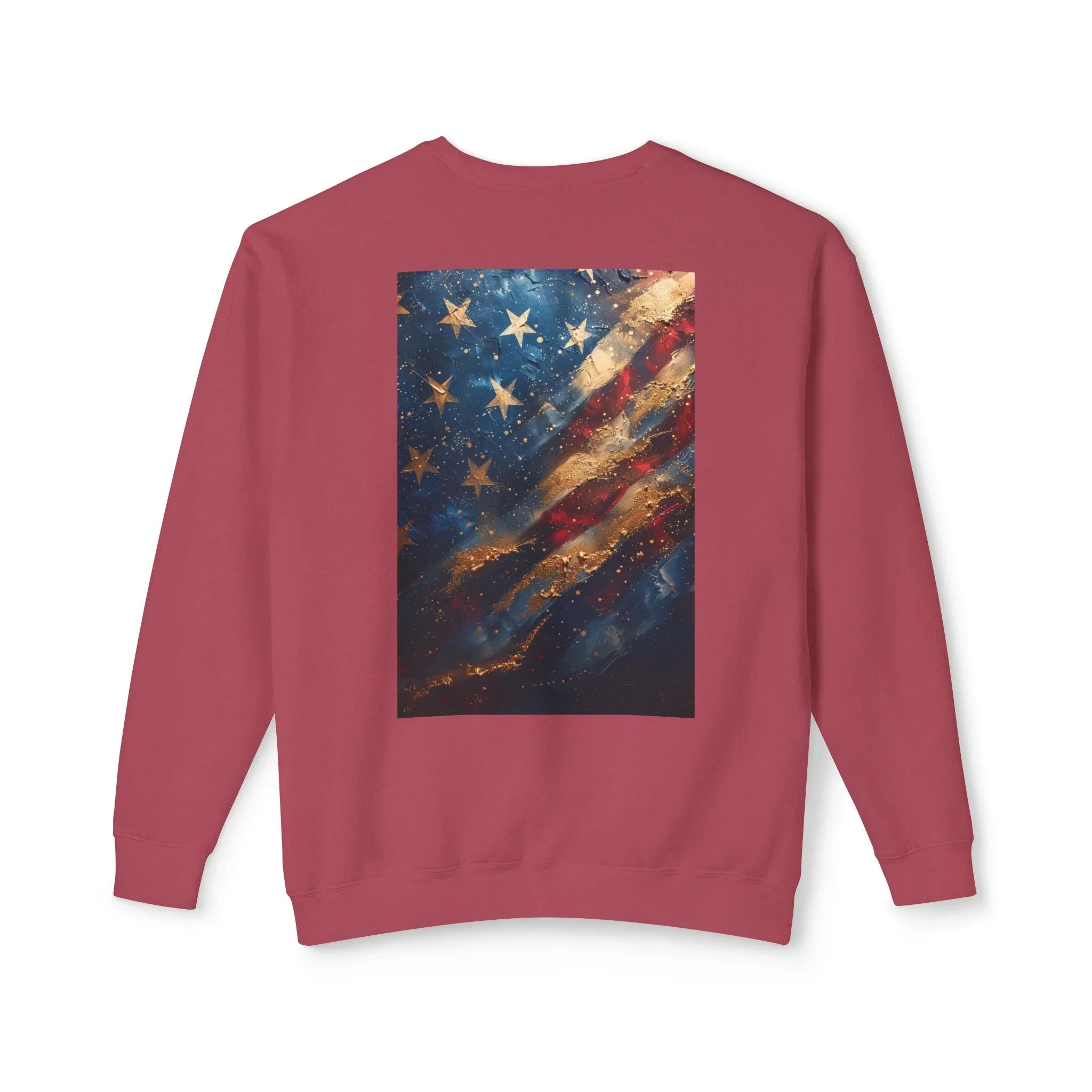 Lightweight Crewneck Sweatshirt, Patriotic American T-Shirts, Flag T-Shirts, Independence Tees, Funny Patriotic Shirts, Custom American Tees - 250 USA Celebration