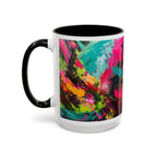 Abstract Colorful Brushstroke Mug | 11oz 15oz Ceramic - 250 USA Celebration