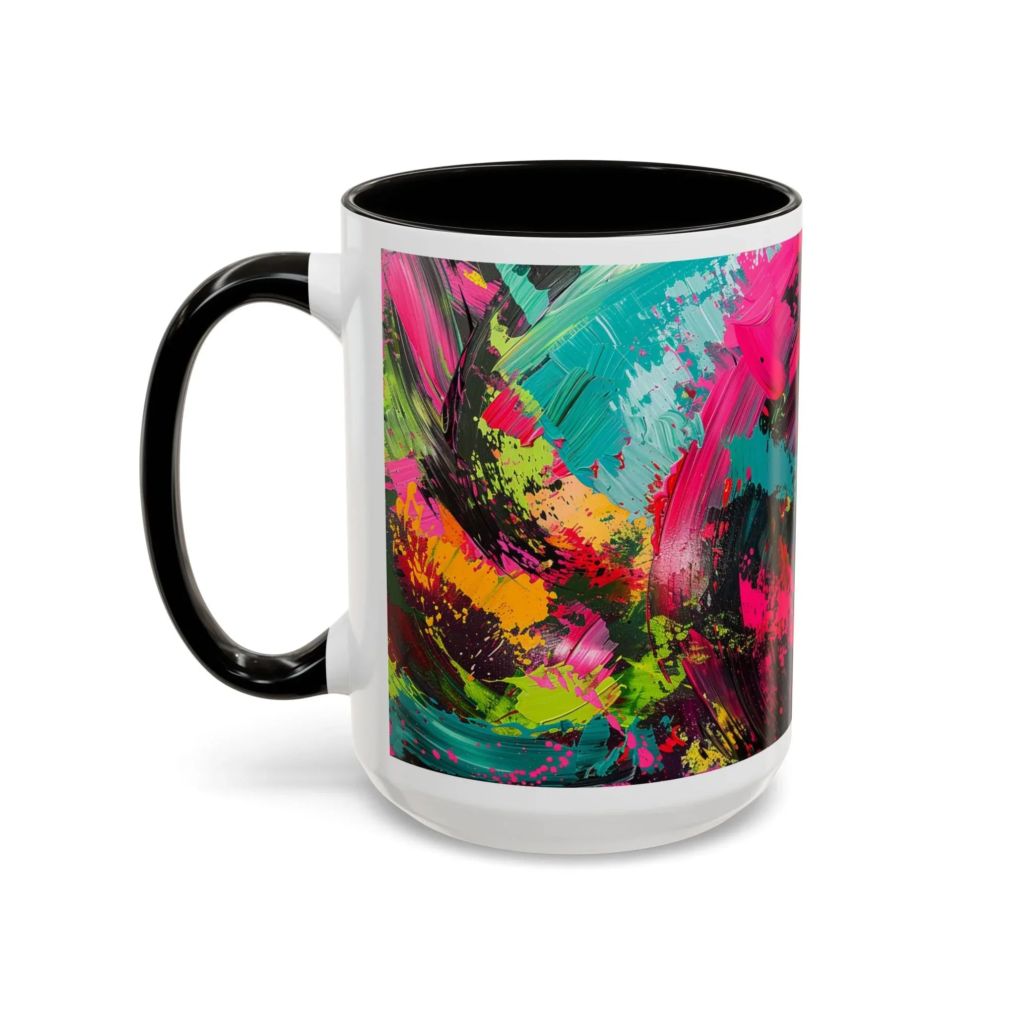 Abstract Colorful Brushstroke Mug | 11oz 15oz Ceramic - 250 USA Celebration