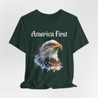 America First Eagle T-Shirt – Patriotic Bald Eagle Tee