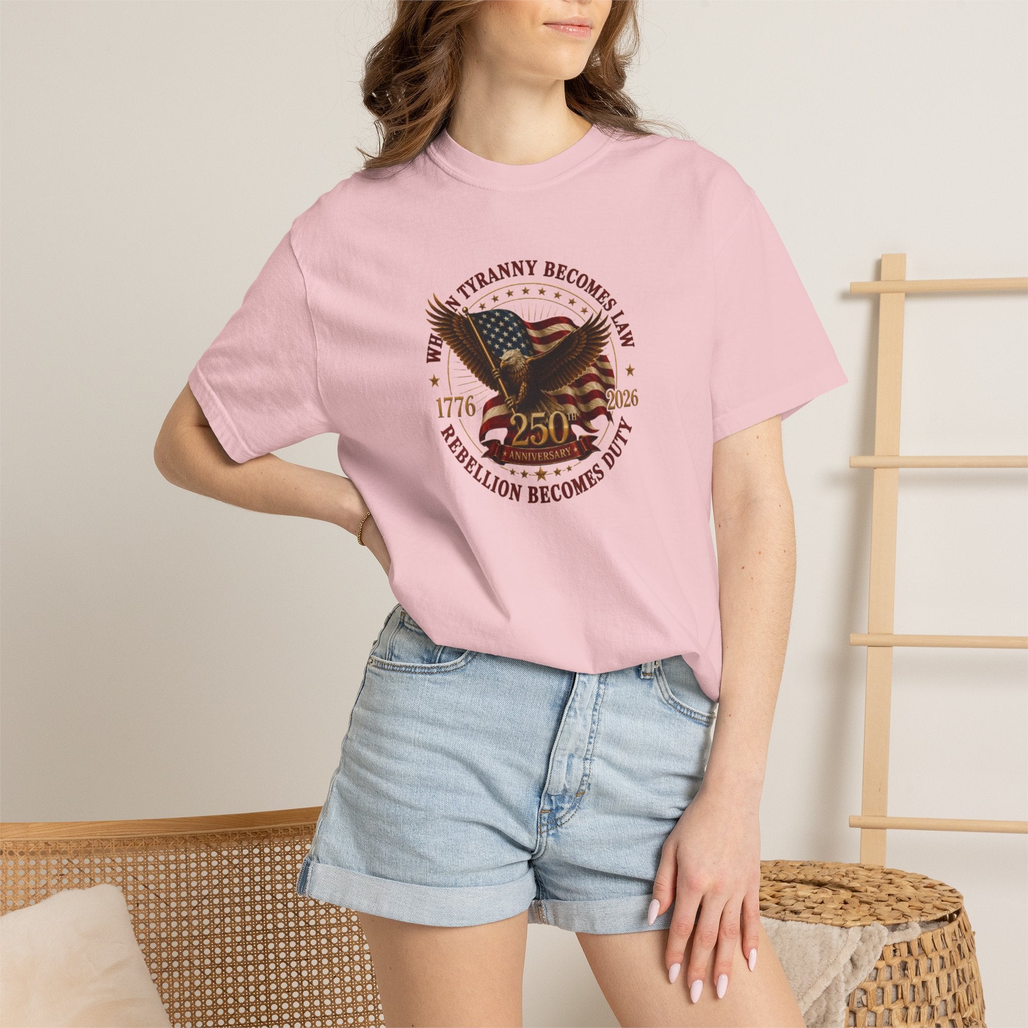 Official 250th USA Tyranny Becomes Law Patriotic Tee