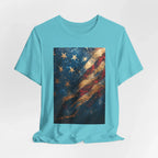 Patriotic Short Sleeve Tee, Unisex Casual Wear, Fourth of July Shirt, Independence Day Gift, Amercan Flag T-Shirt - 250 USA Celebration