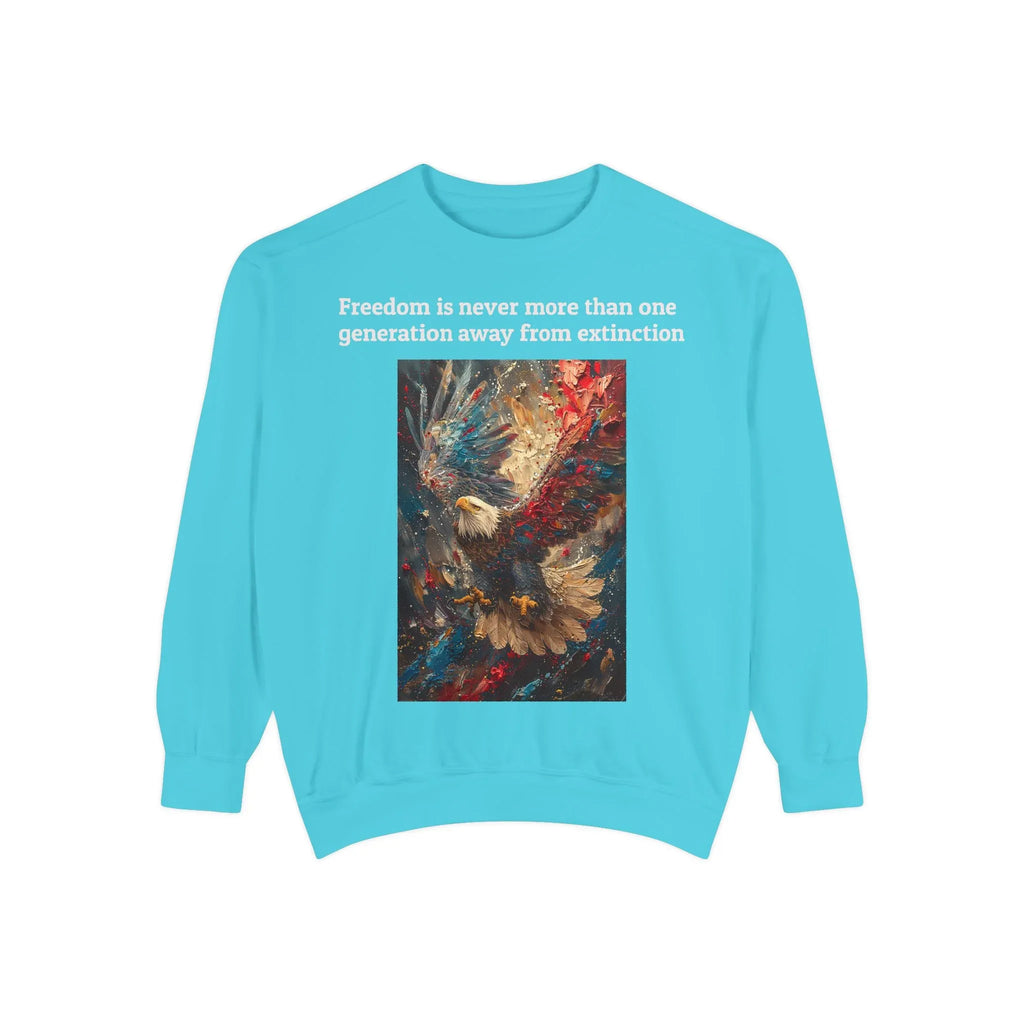 Patriotic Sweatshirt, American Flag, Eagle & Fireworks Design, Freedom Quote, 4th of July Shirt, Independence Day Apparel, Memorial Day - 250 USA Celebration