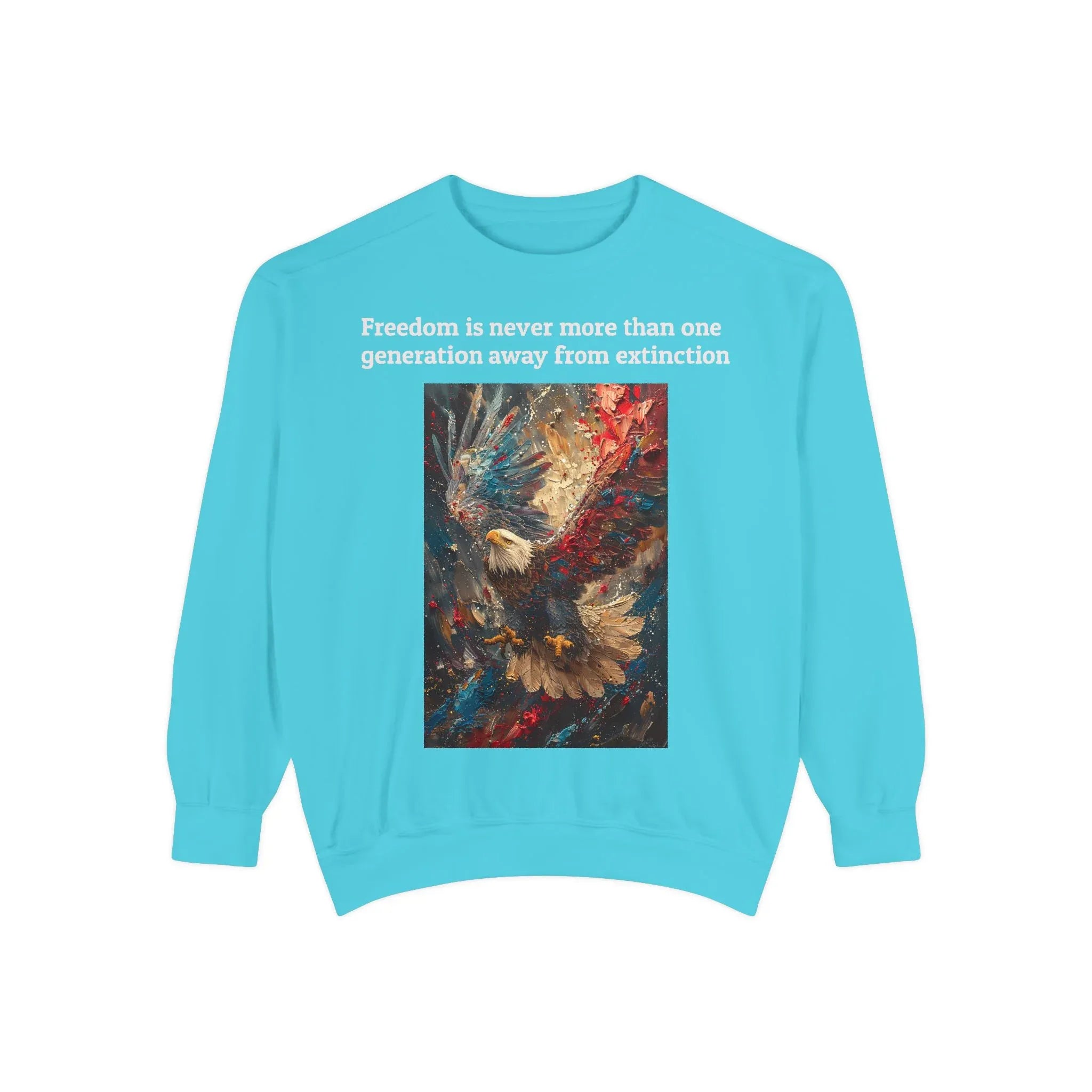 Patriotic Sweatshirt, American Flag, Eagle & Fireworks Design, Freedom Quote, 4th of July Shirt, Independence Day Apparel, Memorial Day - 250 USA Celebration