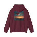 Romantic Sunset Hoodie with Hot Air Balloon, Unisex Sweatshirt for Valentines Day, Valentine's Day T-Shirts, Personalized Valentine's Gifts - 250 USA Celebration