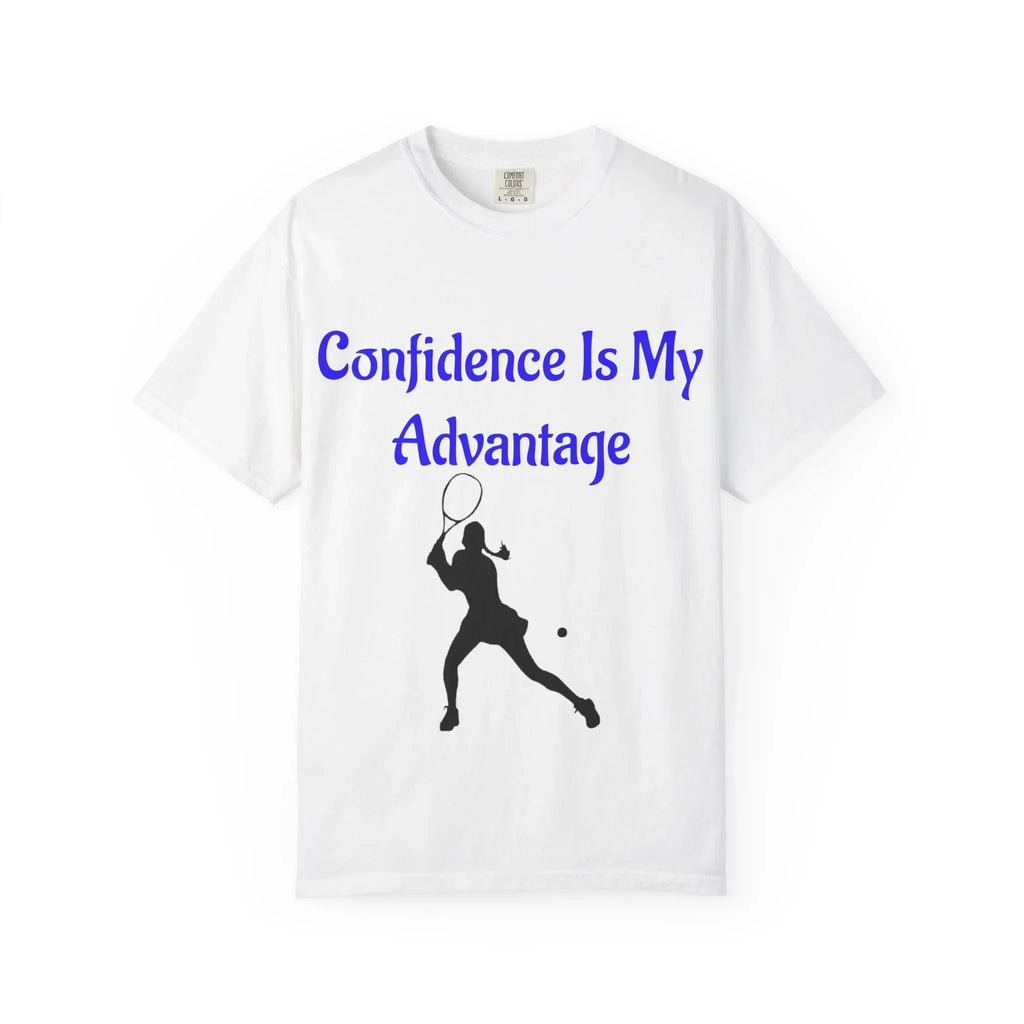 Confidence Is My Advantage Tennis Player T-Shirt | Tennis Quote Tee - 250 USA Celebration