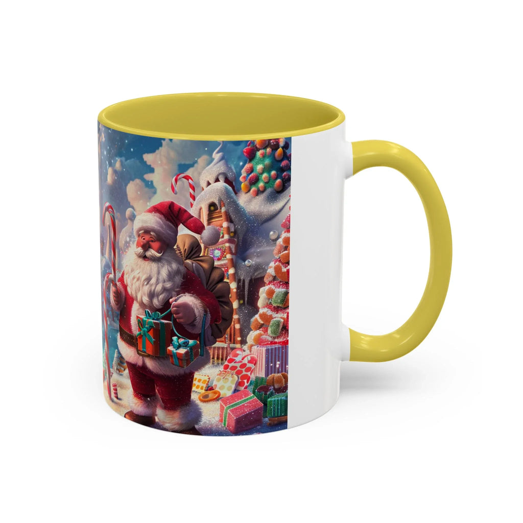Festive Santa in Candy Wonderland mug | Holiday Christmas ceramic mug - 250 USA Celebration