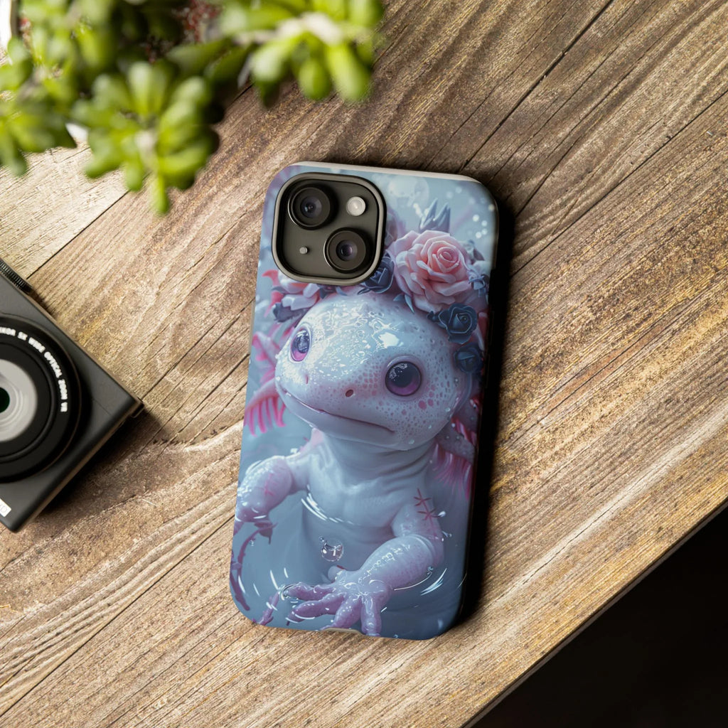 Goth Axolotls Tough Cases | Cute Creepy Axolotl Phone Case, Gloomycore Aesthetic - 250 USA Celebration