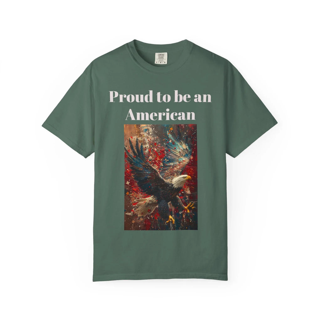 Patriotic Eagle T-Shirt, Proud to be an American Tee, Unisex Graphic T-Shirt, Independence Day Gift, Casual Wear, Eagle Design Shirt - 250 USA Celebration