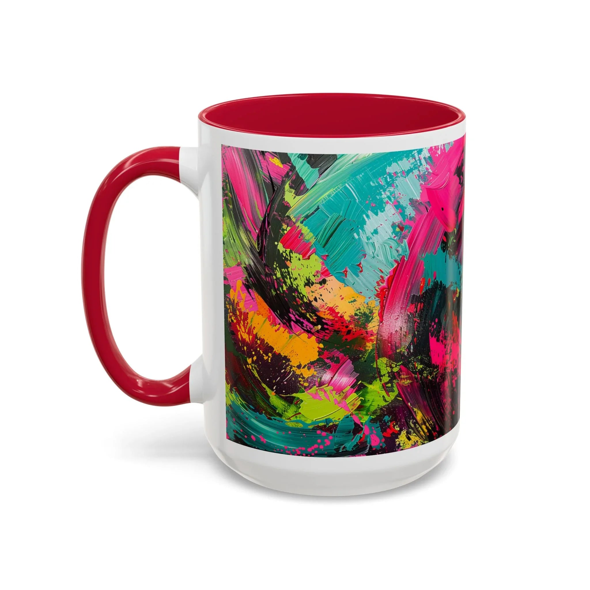 Abstract Colorful Brushstroke Mug | 11oz 15oz Ceramic - 250 USA Celebration