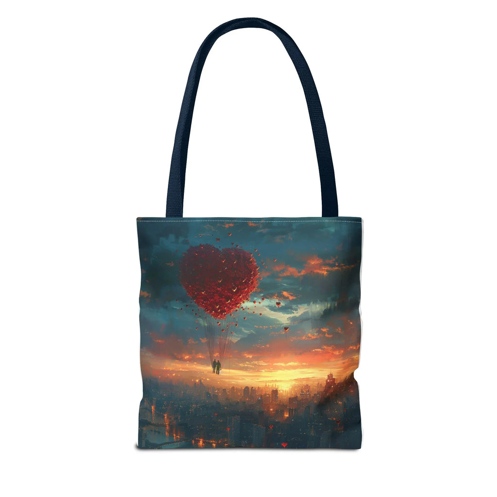 Romantic Heart Tote Bag, Date Nights, Valentine's Day, Travel, Valentine's Day Women's Merchandise, Cute Love Apparel, Valentine's Gifts, - 250 USA Celebration