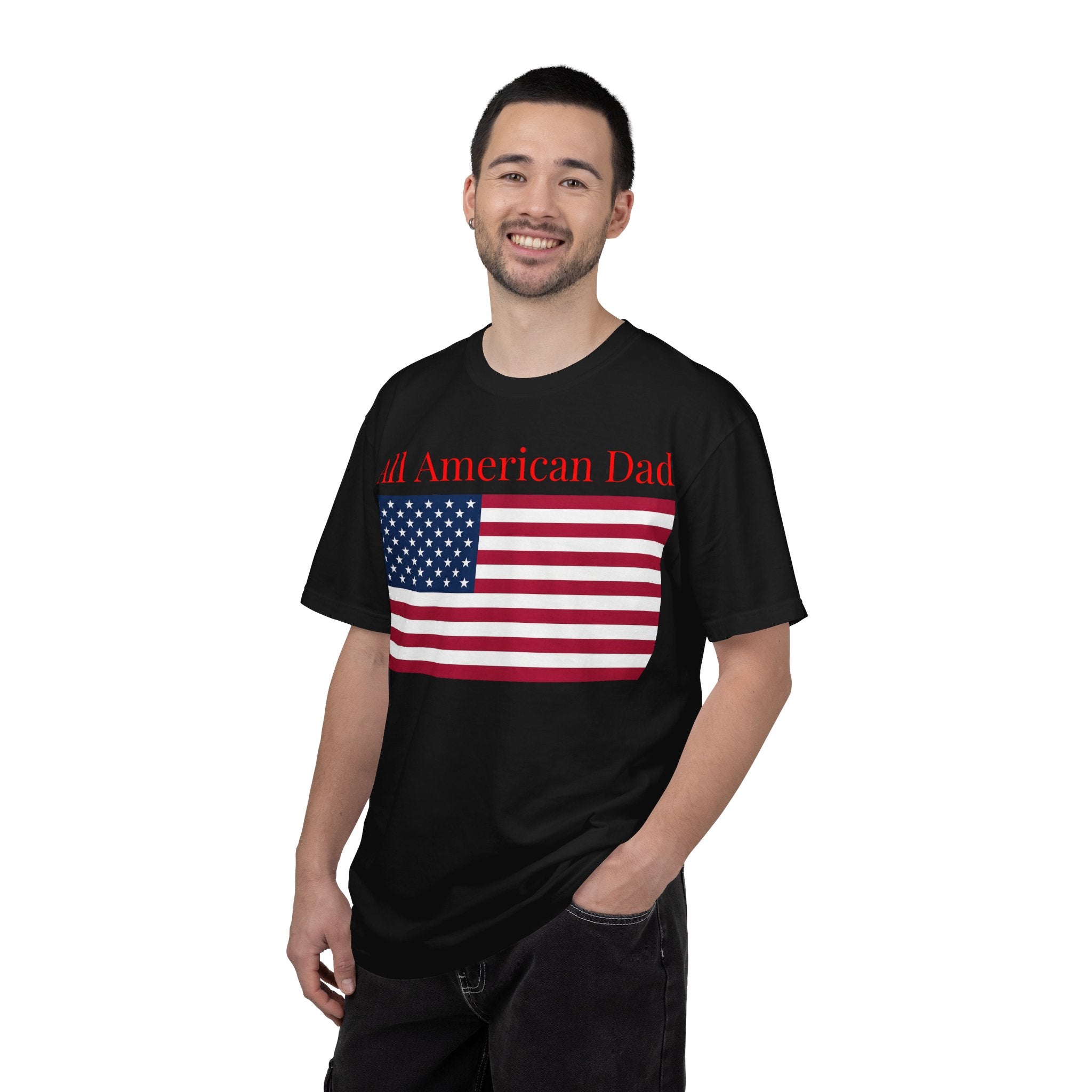 All American Dad T-Shirt – Patriotic USA Flag Tee for Father’s Day
