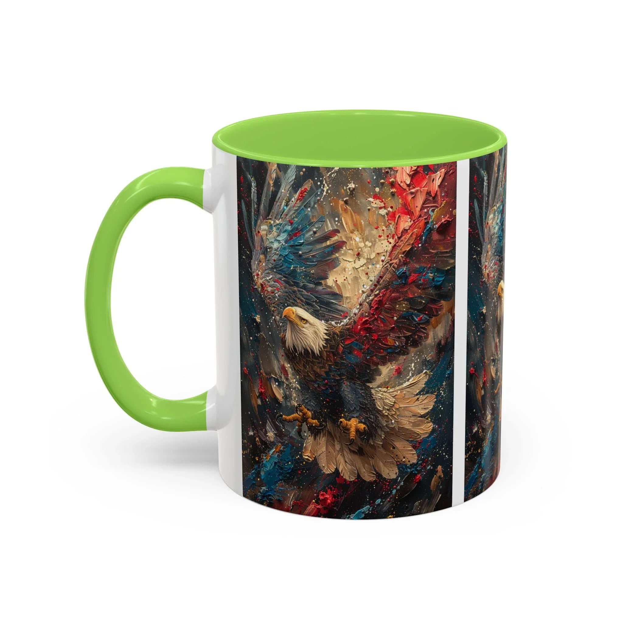 Colorful Mugs (11oz, 15oz) Patriotic Eagle Coffee Mug, American Eagle Coffee Cup - 250 USA Celebration