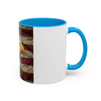 Colorful Mugs (11oz, 15oz) American eagle with American flag, fireworks all around the eagle, patriotic themed - 250 USA Celebration