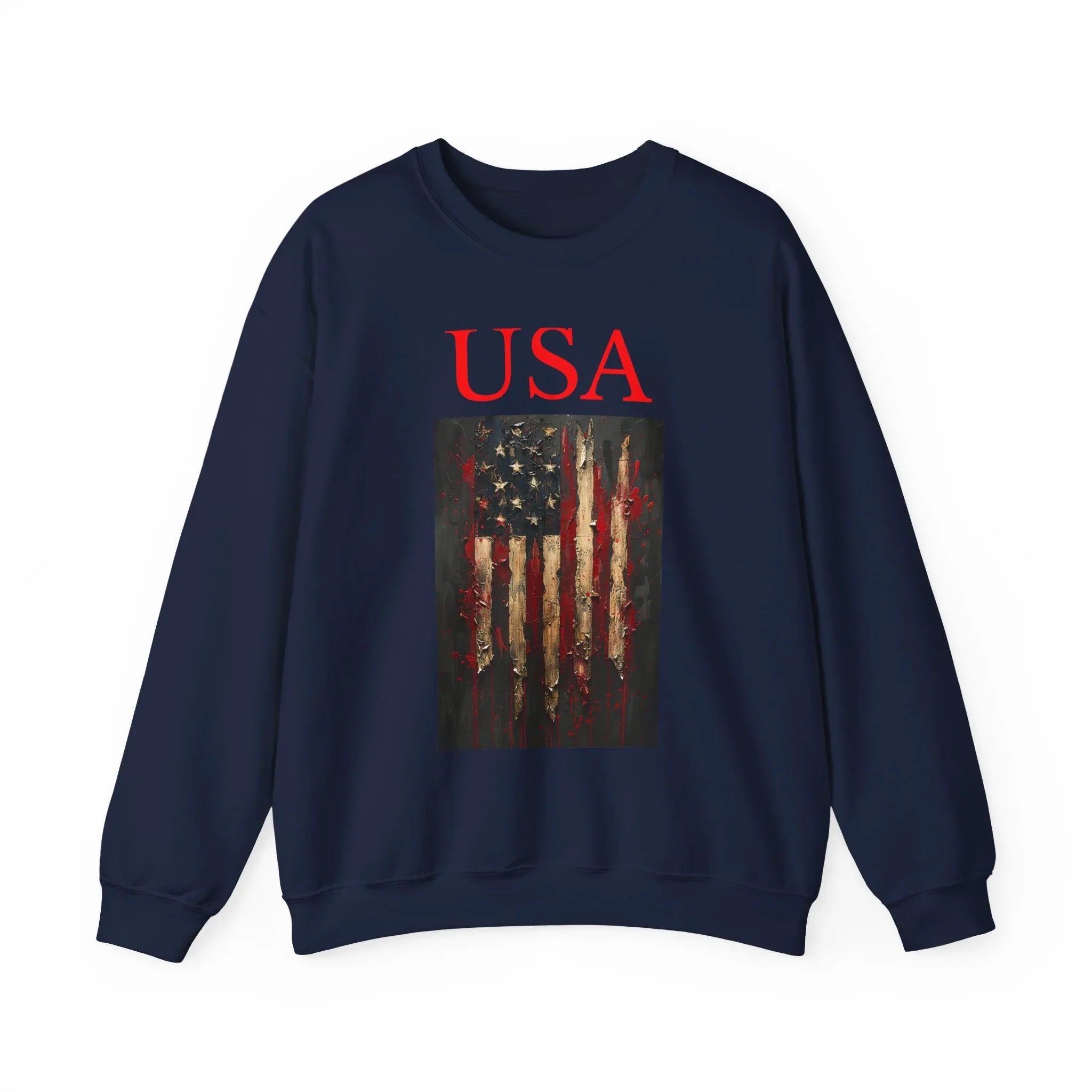 Patriotic Eagle Sweatshirt, USA Flag Crewneck, Unisex Casual Wear, Independence Day Outfit, All-American Style, Gifts for Veterans - 250 USA Celebration