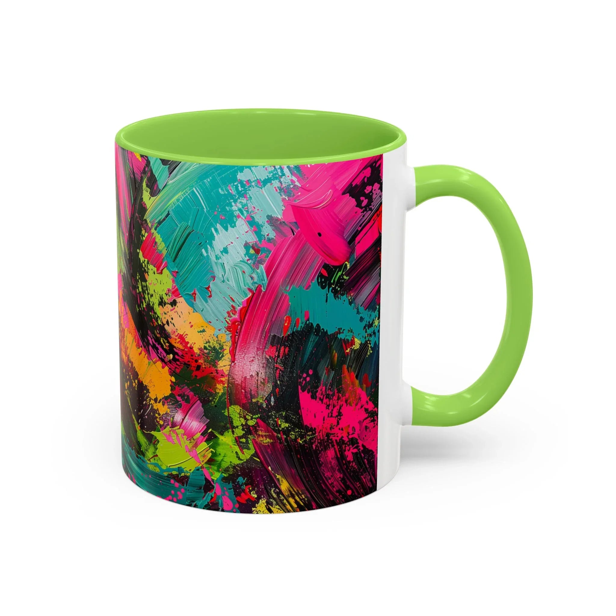 Abstract Colorful Brushstroke Mug | 11oz 15oz Ceramic - 250 USA Celebration