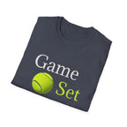 Game Set Match T-Shirt | Tennis Ball Graphic Tee - 250 USA Celebration