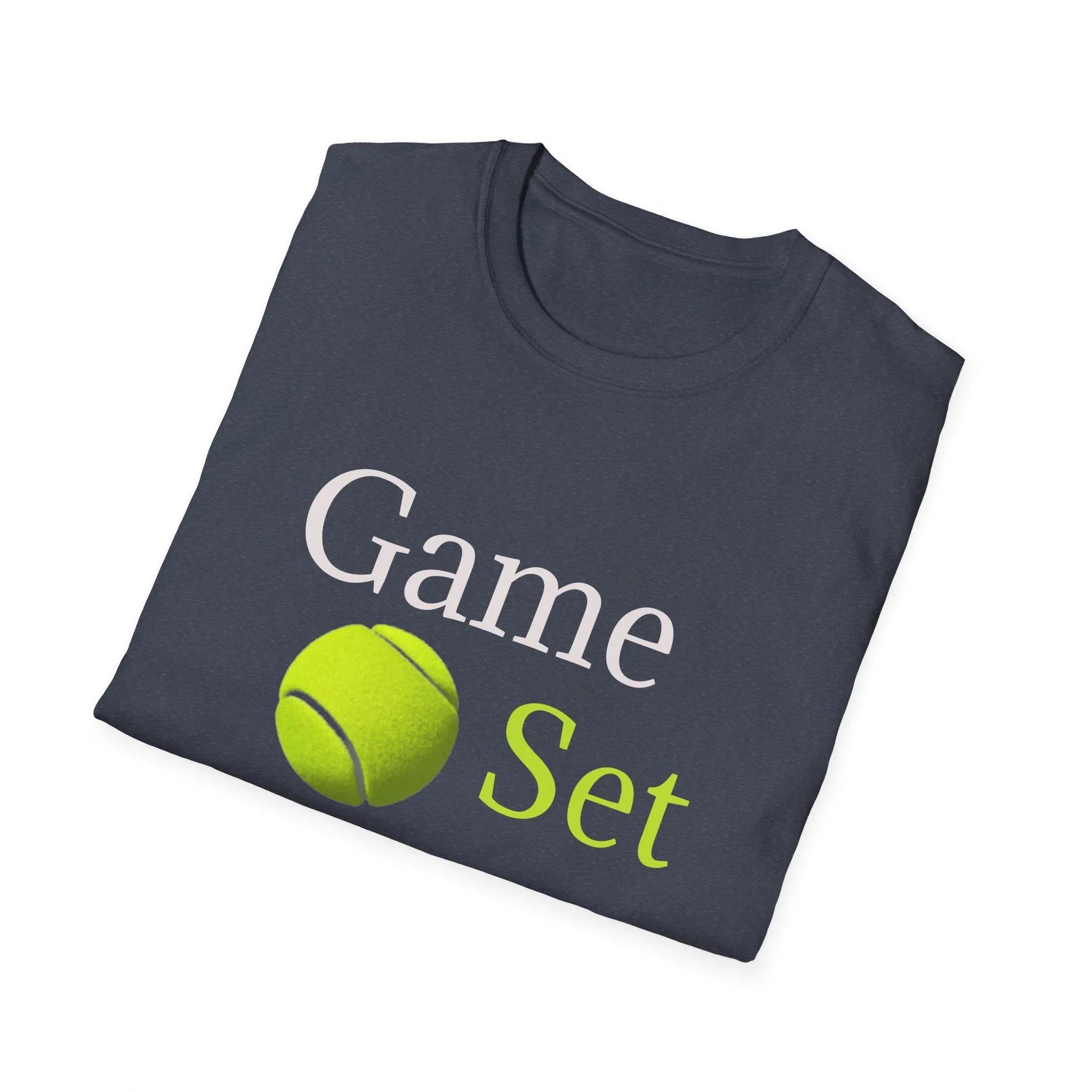 Game Set Match T-Shirt | Tennis Ball Graphic Tee - 250 USA Celebration