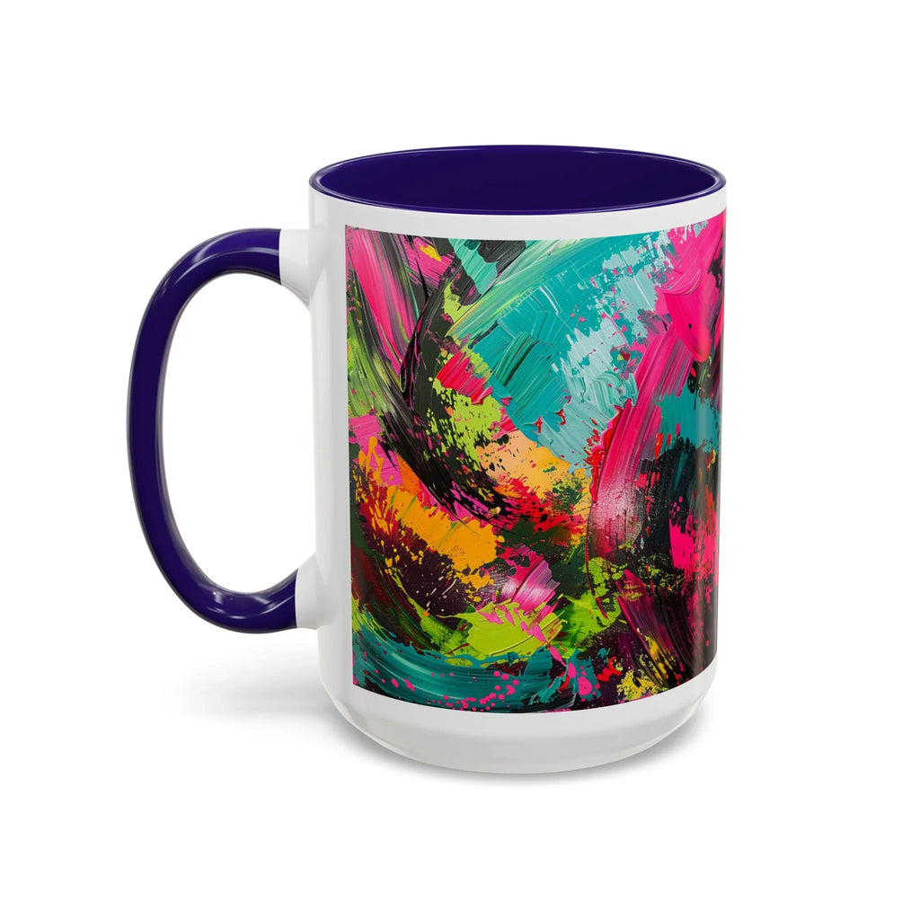 Abstract Colorful Brushstroke Mug | 11oz 15oz Ceramic - 250 USA Celebration