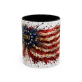 Patriotic 250th Anniversary Coffee Mug – American Flag Splash Accent (11/15oz)
