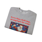 Festive Angel Sweatshirt, Cozy Holiday Crewneck, Christmas Apparel, Unique Gift, Winter Fashion - 250 USA Celebration