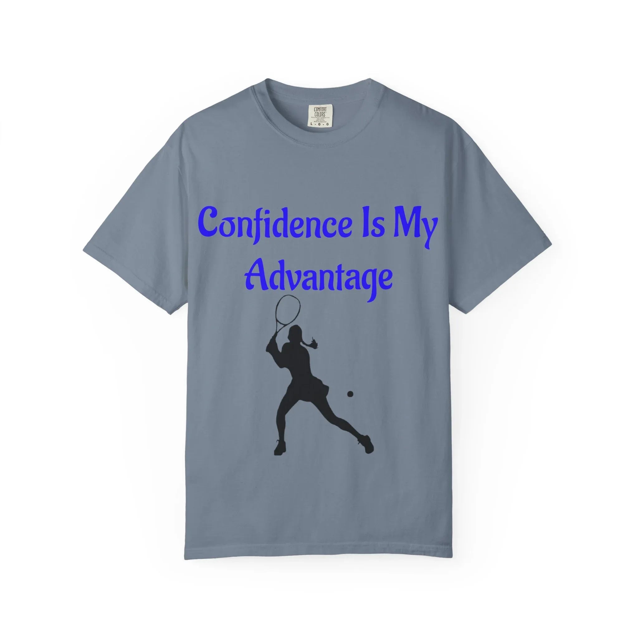 Confidence Is My Advantage Tennis Player T-Shirt | Tennis Quote Tee - 250 USA Celebration