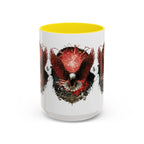 Red Eagle Emblem Accent Coffee Mug | Patriotic Eagle Design - 250 USA Celebration