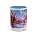 Festive Santa Candy Wonderland Mug | Holiday Santa Claus Candy Cane Forest - 250 USA Celebration