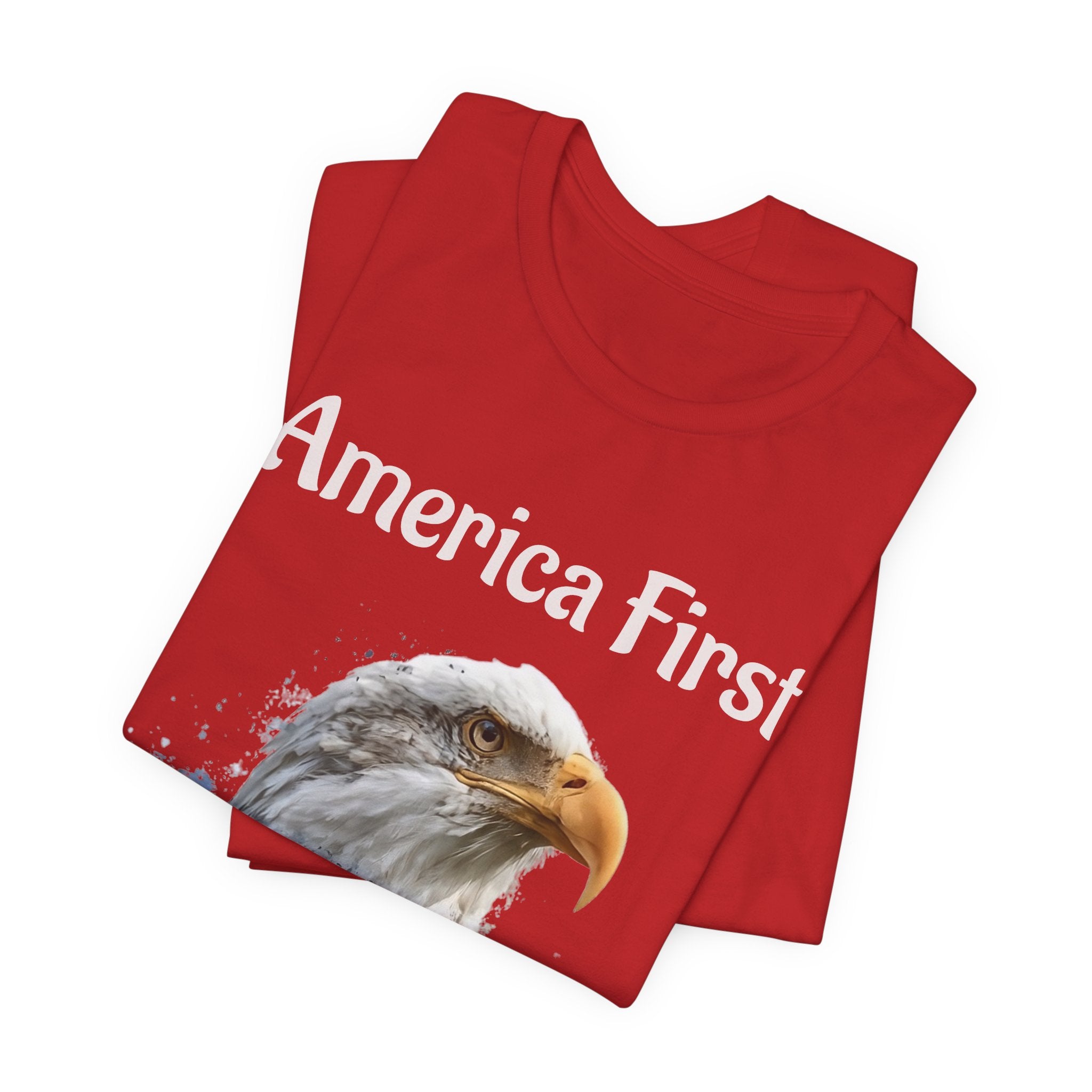 America First Eagle T-Shirt – Patriotic Bald Eagle Tee