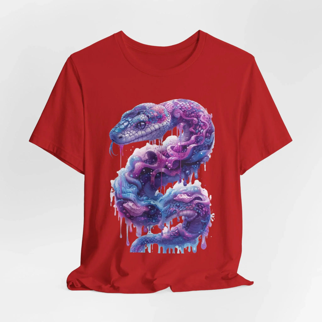 Psychedelic Rainbow Ouroboros Tee | Galaxy Fractal Mushroom Snake - 250 USA Celebration