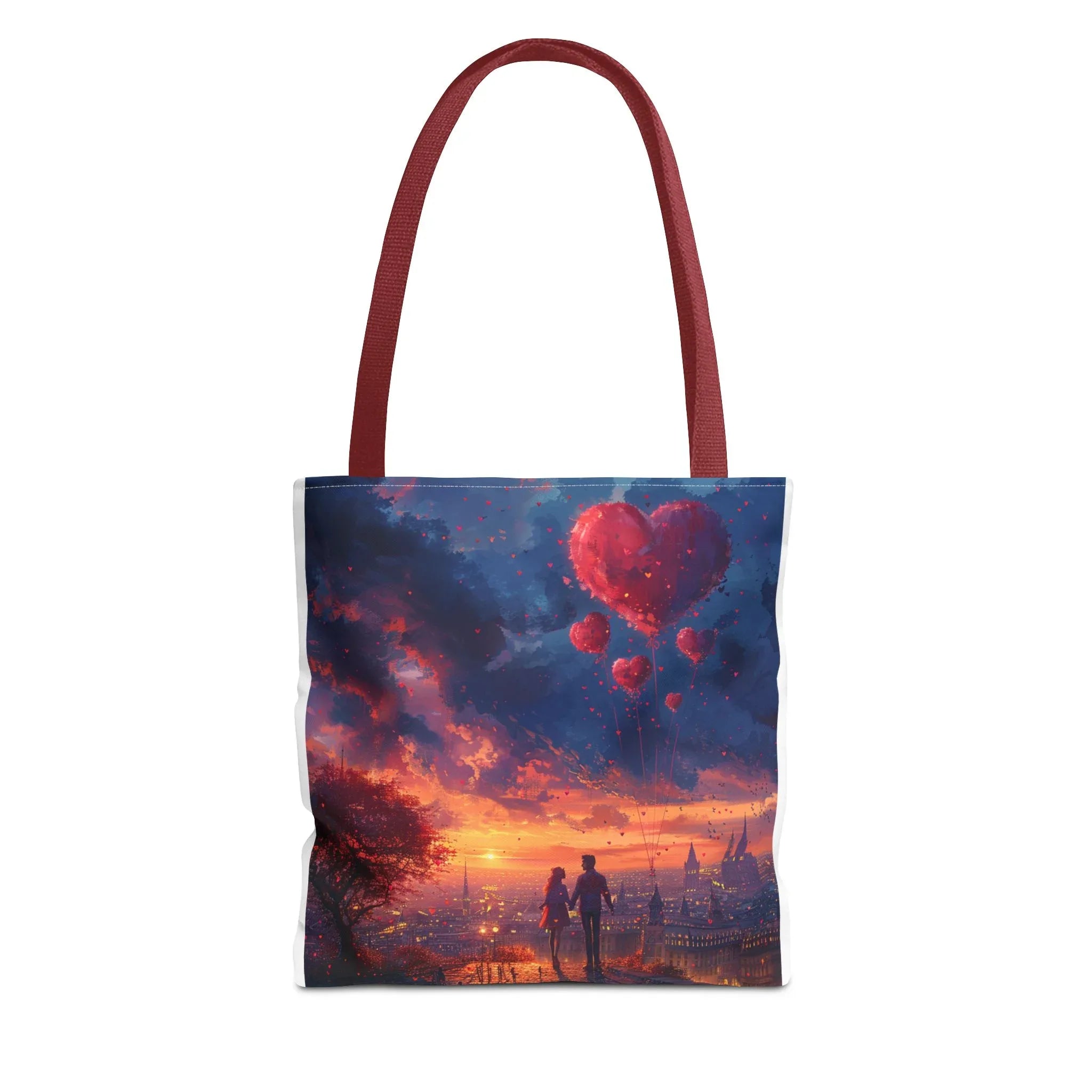 Romantic Heart Tote Bag, Date Nights, Valentine's Day, Travel, Valentine's Day Women's Merchandise, Cute Love Apparel, Valentine's Gifts, - 250 USA Celebration