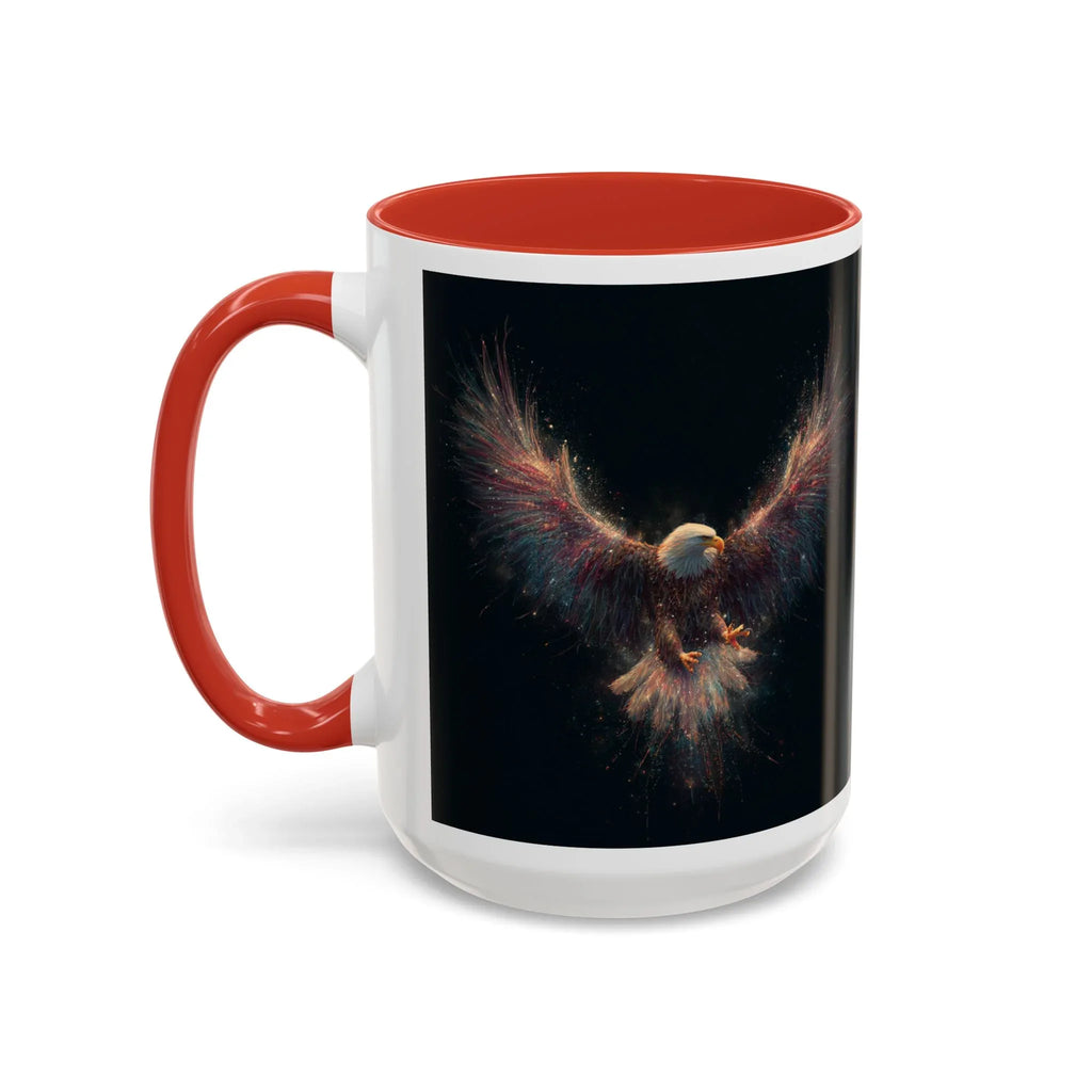 Fiery Flying Eagle Mug | Accent Coffee Mug 11oz 15oz - 250 USA Celebration