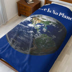 There Is No Planet B Velveteen Plush Blanket | Earth Graphic, Environmental Message, Save the Planet. - 250 USA Celebration
