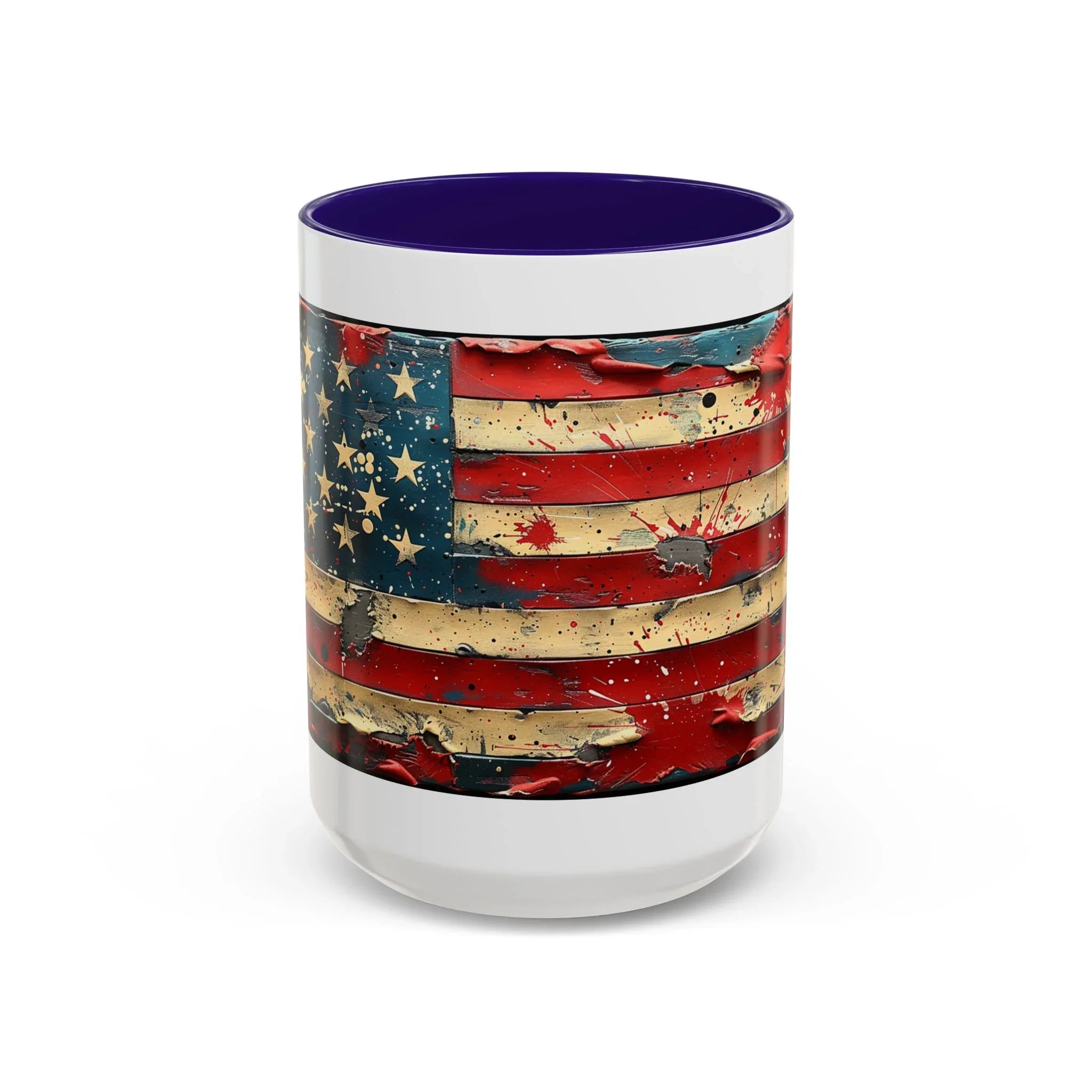 Colorful Mugs (11oz, 15oz), American Flag, Patriotic Flag coffee cup - 250 USA Celebration