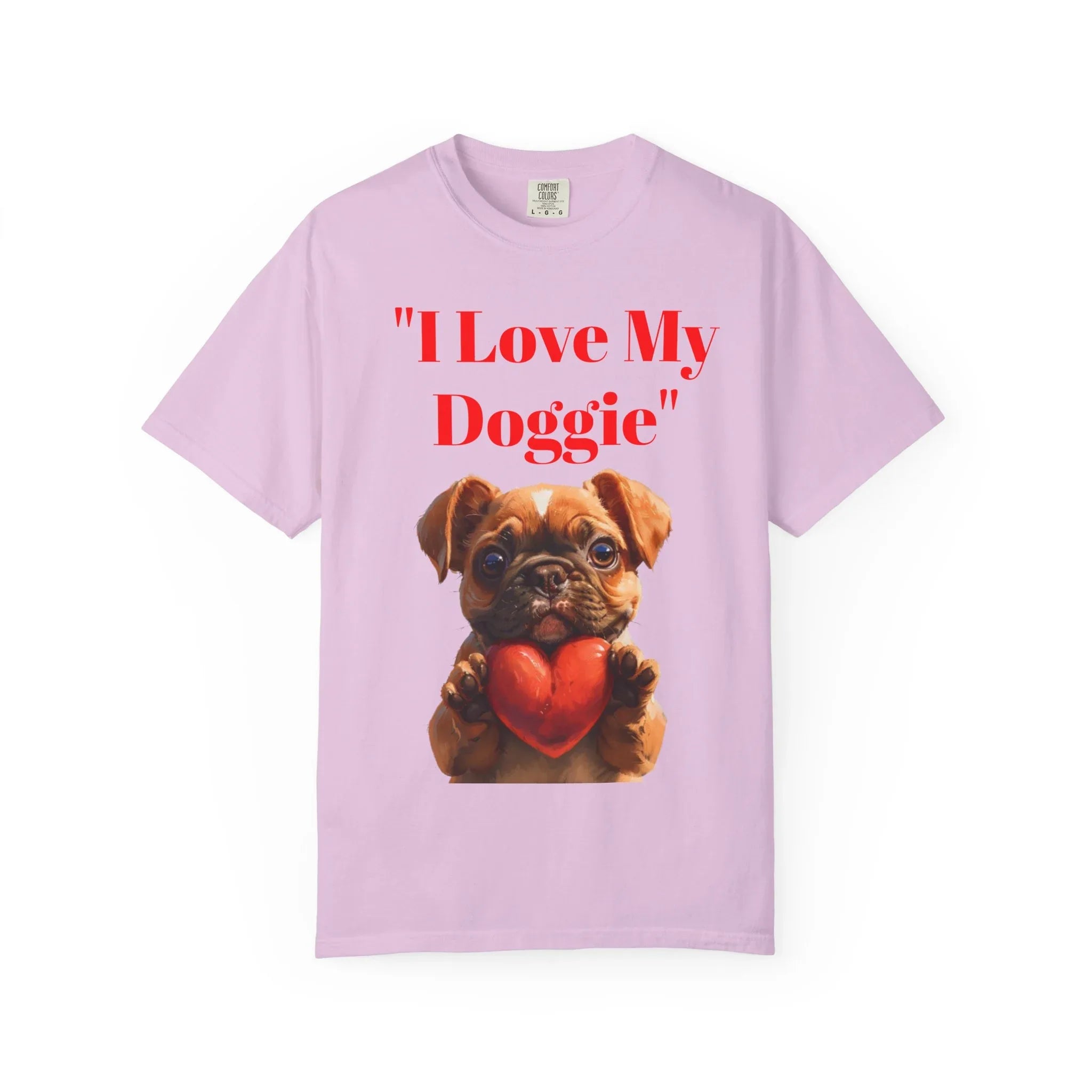 Cute French Bulldog Puppy Holding Red Heart T-shirt | Dog Lover Cartoon - 250 USA Celebration