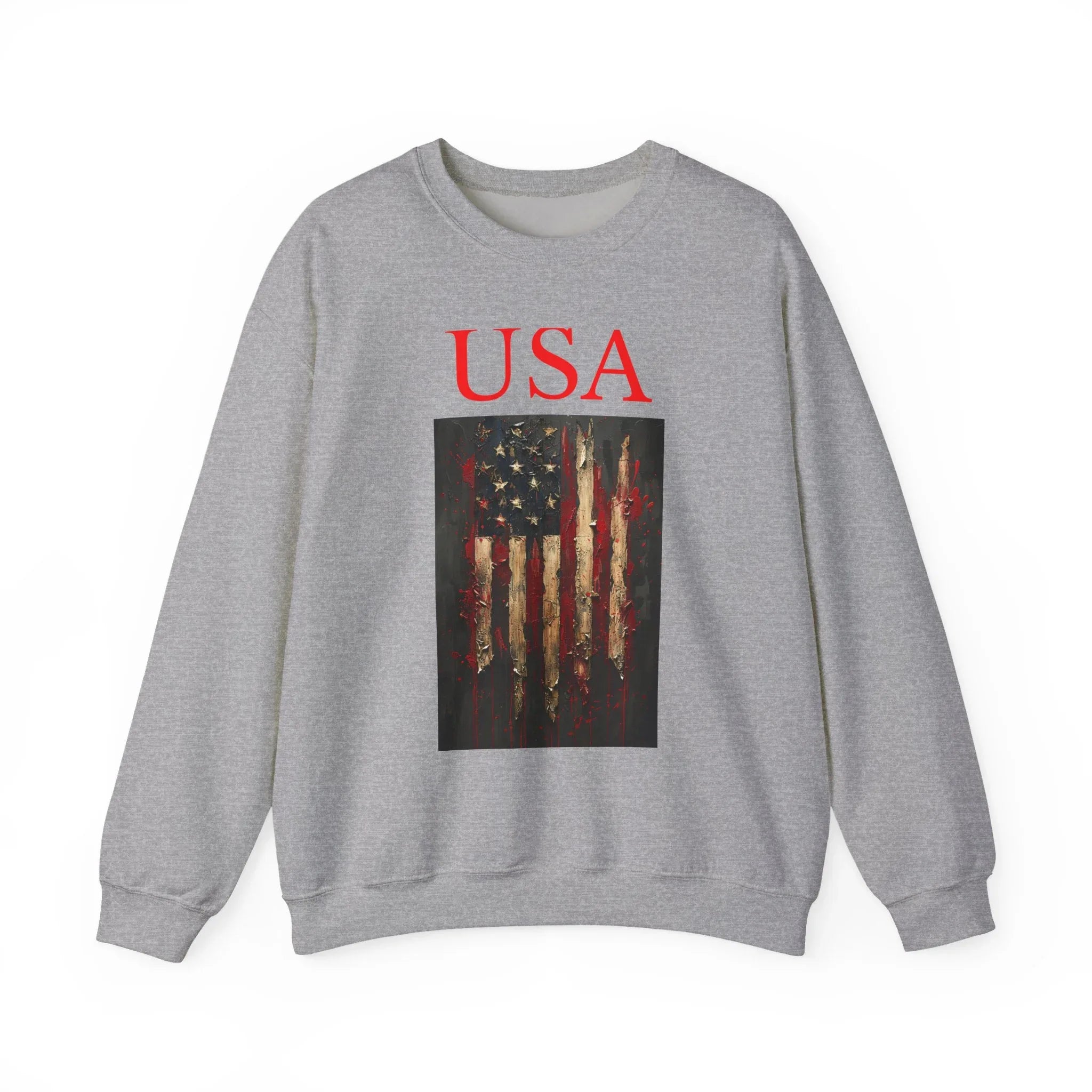 Patriotic Eagle Sweatshirt, USA Flag Crewneck, Unisex Casual Wear, Independence Day Outfit, All-American Style, Gifts for Veterans - 250 USA Celebration