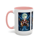 Santa Sleigh with Reindeer Coffee Mug | Christmas Moon Accent Mug - 250 USA Celebration