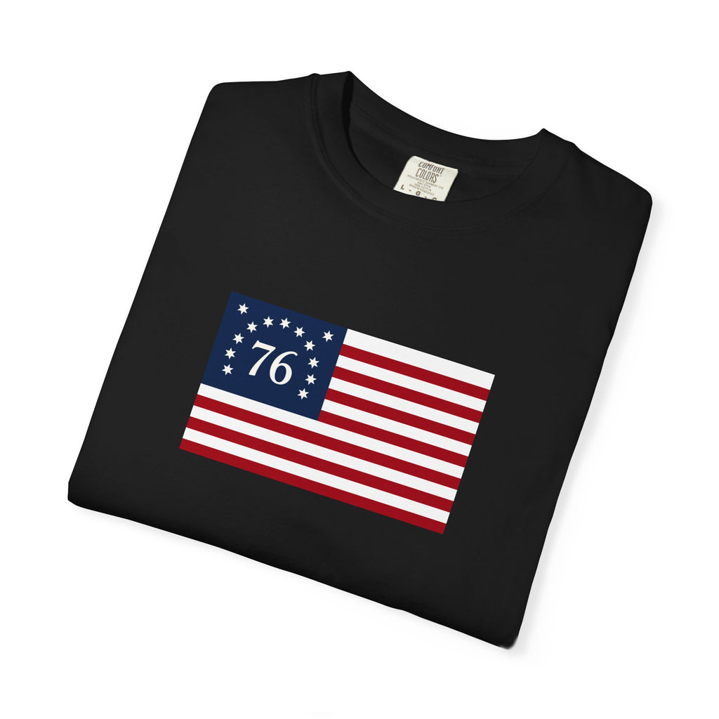 Patriot Graphic T-Shirt — Bold Red Text Tee for Patriotic Holidays