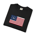 Patriot Graphic T-Shirt — Bold Red Text Tee for Patriotic Holidays