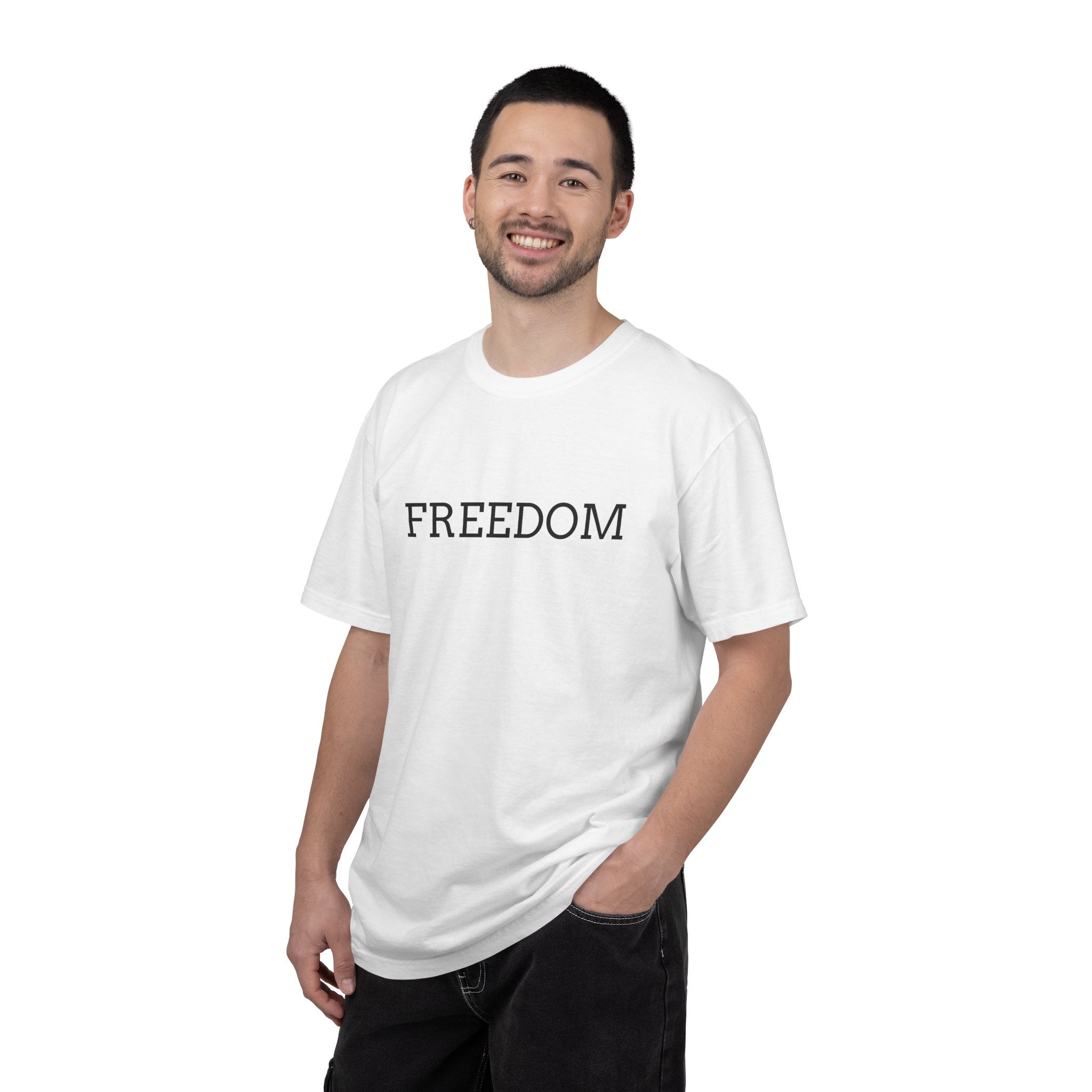 Freedom T-Shirt — Minimalist Text Graphic Tee