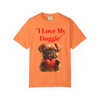 Cute French Bulldog Puppy Holding Red Heart T-shirt | Dog Lover Cartoon - 250 USA Celebration