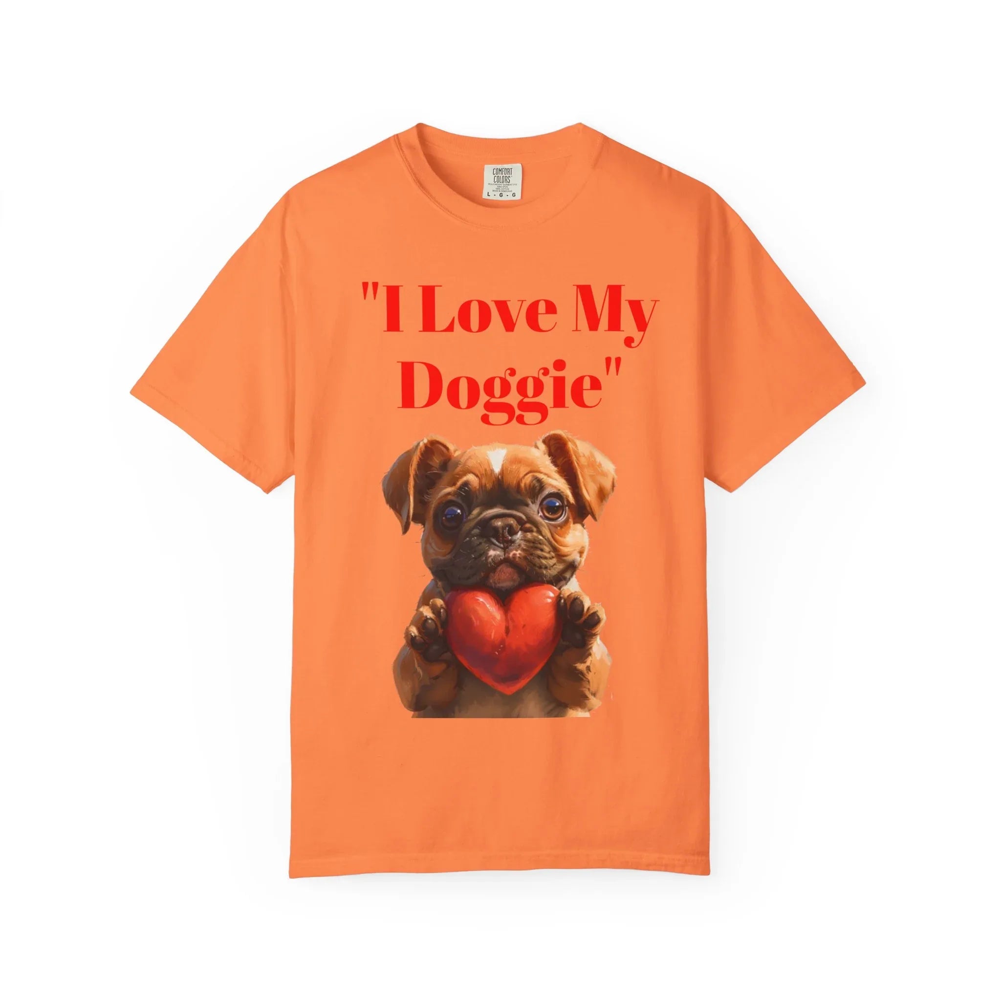 Cute French Bulldog Puppy Holding Red Heart T-shirt | Dog Lover Cartoon - 250 USA Celebration