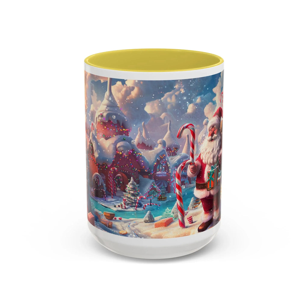 Festive Santa in Candy Wonderland mug | Holiday Christmas ceramic mug - 250 USA Celebration