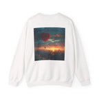 Love-themed Crewneck Sweatshirt, Valentines Day Sweatshirt, Heart Design Apparel, Valentine's Gift, Valentine's Day Women's Merchandise - 250 USA Celebration